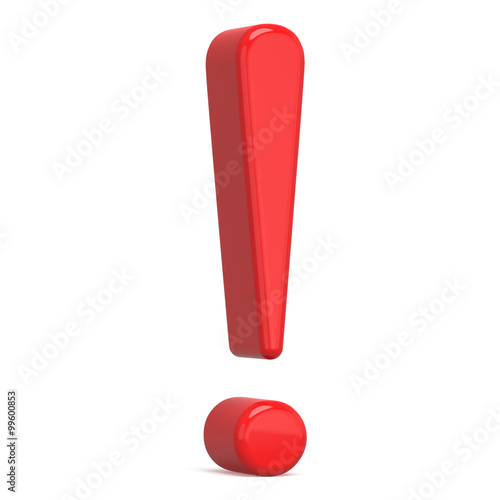 3D red exclamation mark