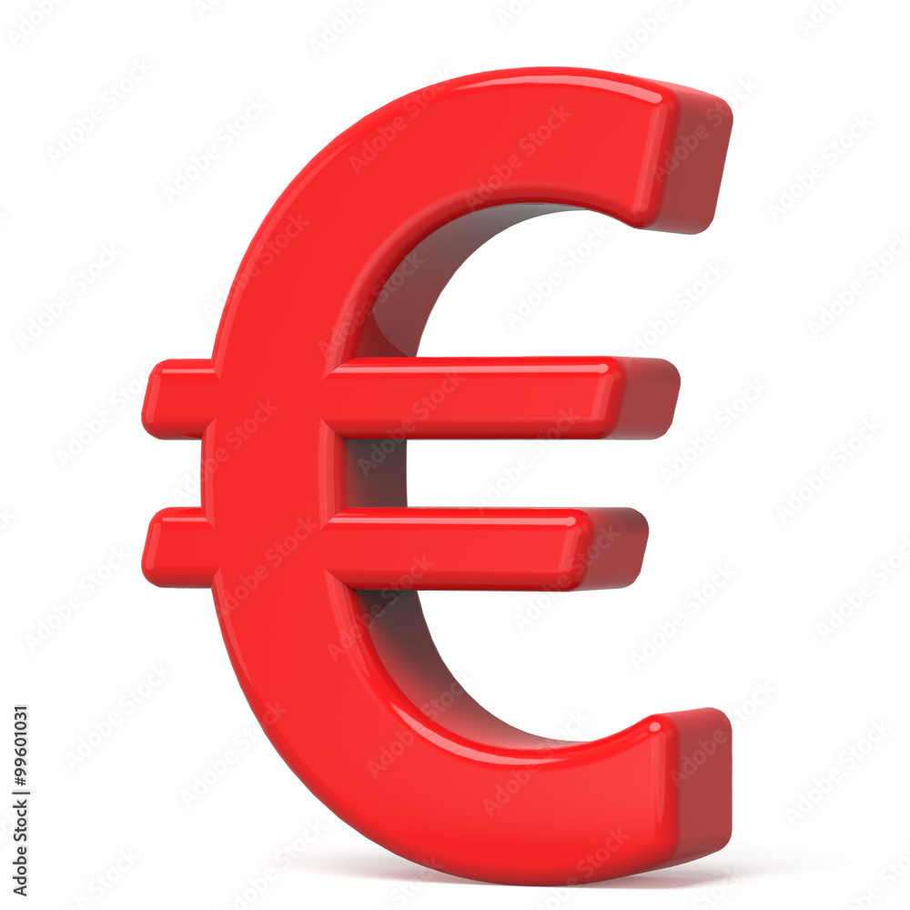 3d red euro sign 3d red euro sign