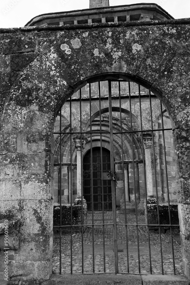 Closed gate to Eunate