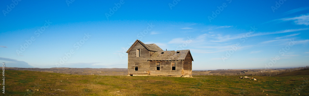 old homestead in prairies, Alberta, Canada old homestead in prairies, Alberta, Canada