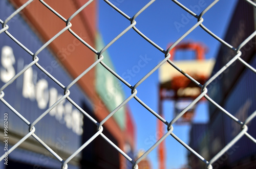 container yard security fence
