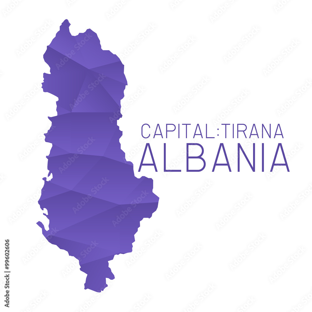 Albania map geometric texture
