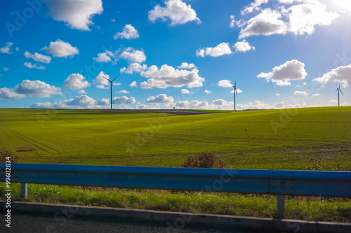 view of green field with Windmills © whyframeshot