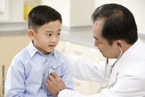 Young Boy is Examined by a Doctor