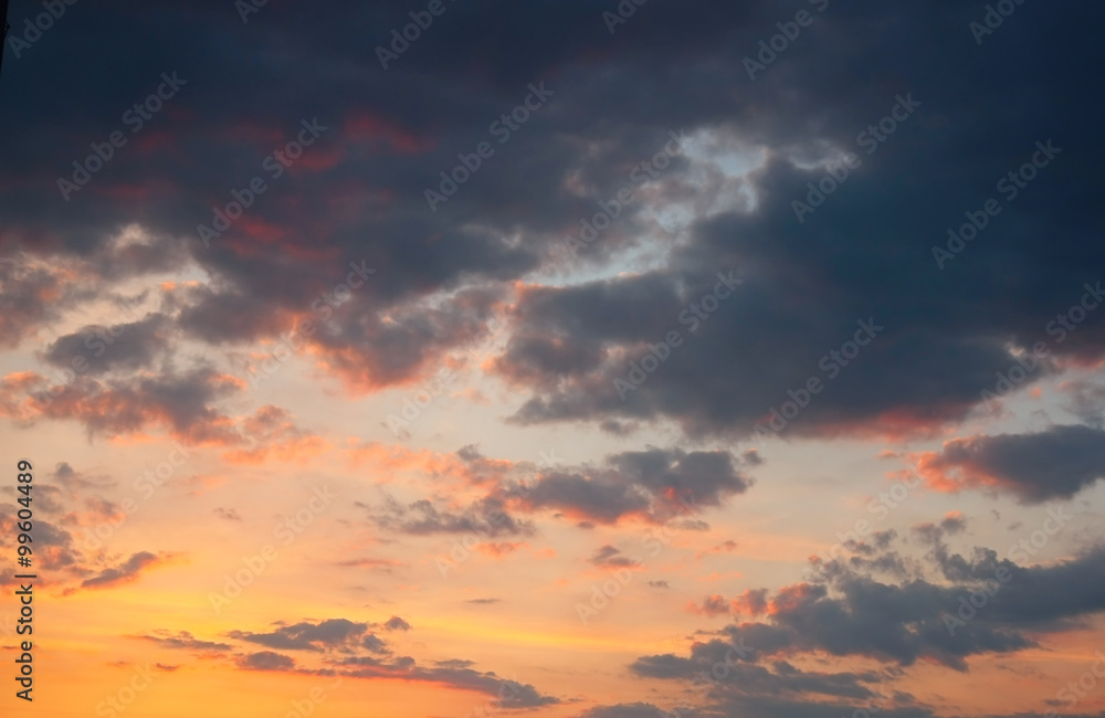 Obraz premium Beautiful evening sky