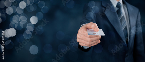 Quadro su tela Pay by credit card