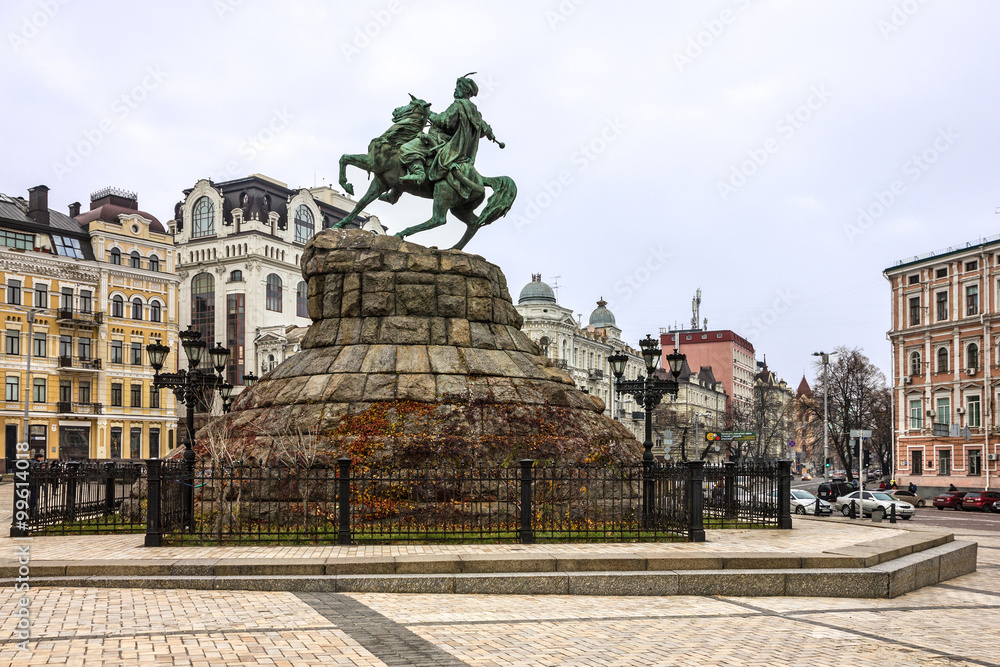 Kiev, Ukraine. Monument to Bogdan Khmelnitsky