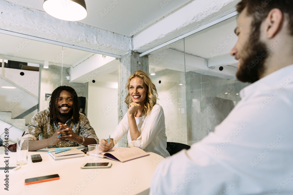 Business people talking in office Business people talking in office
