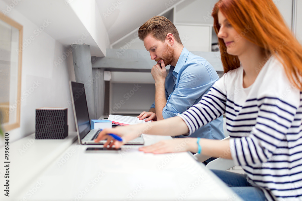 Husband and wife working from home Husband and wife working from home