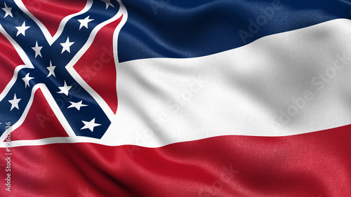US state flag of Mississippi photo