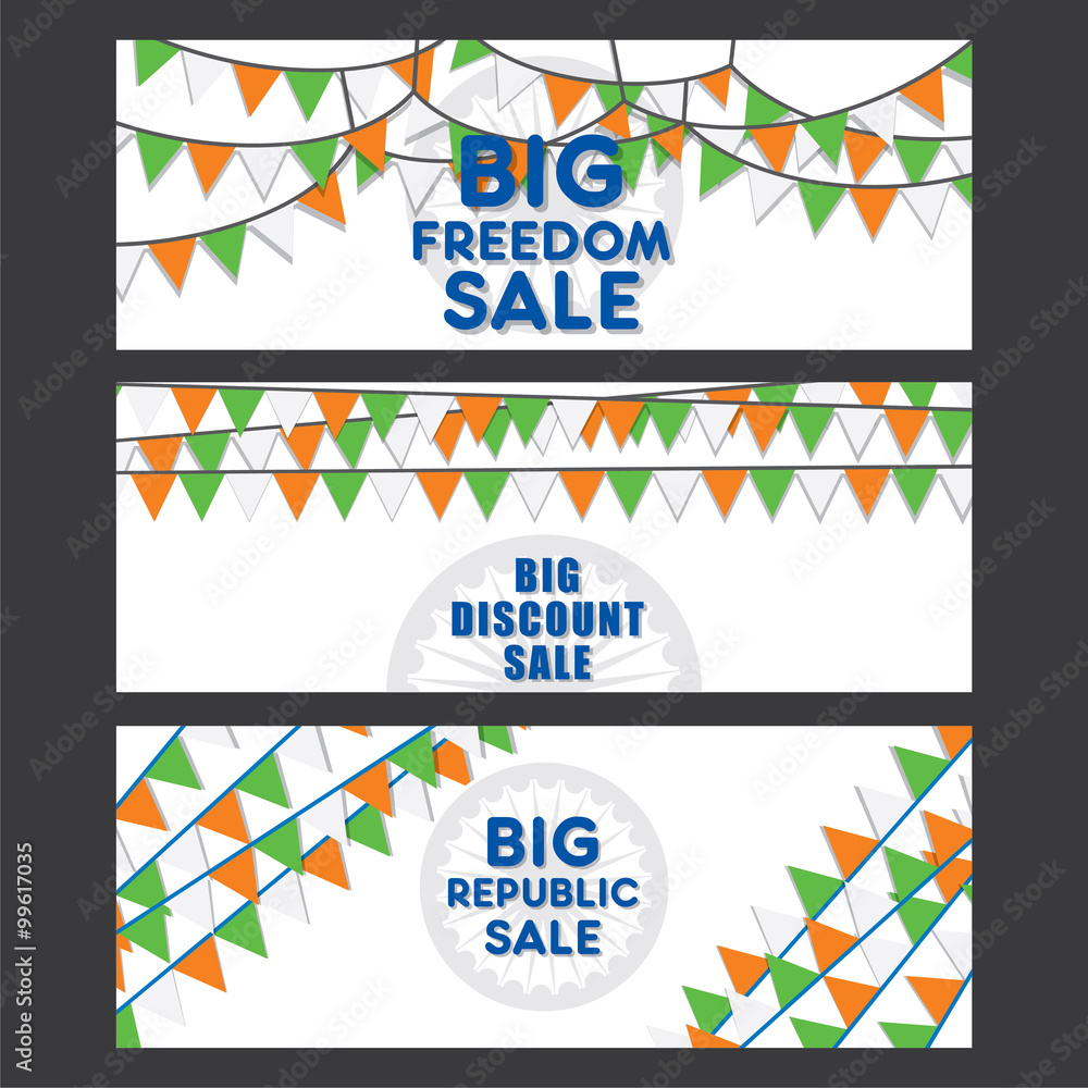 Fototapeta premium creative republic day banner or leaflet design vector