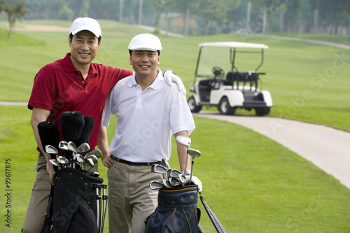 Portrait of Two Golfers on the Course
