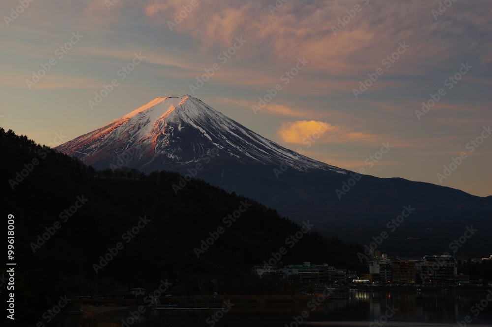 Mt.Fuji, view from the shore of Lake Kawaguchiko