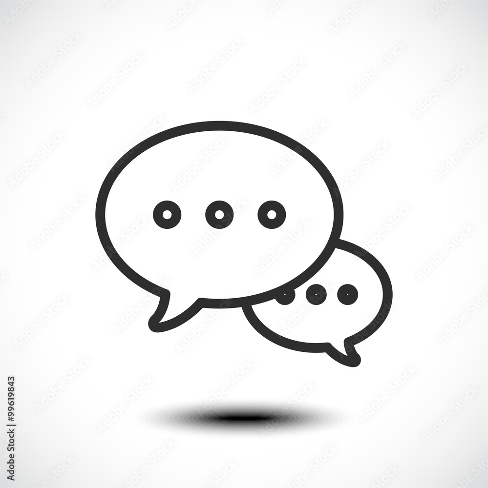 Speech bubble icon. Vector illustration Speech bubble icon. Vector illustration