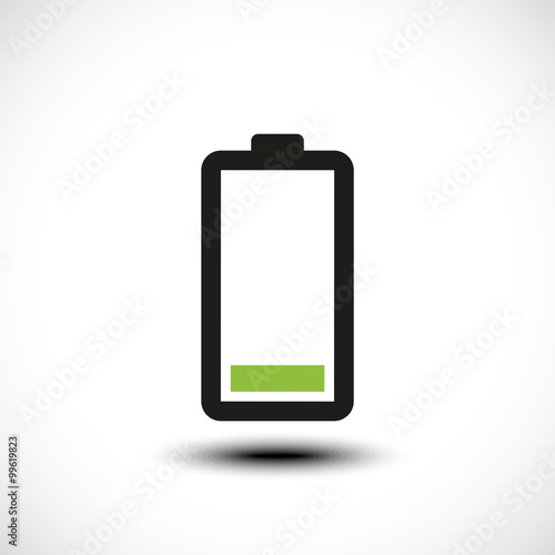 Low battery icon. Vector illustration