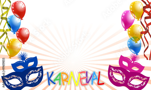 Karneval - Vorlage (mit Text) Stock Vector | Adobe Stock