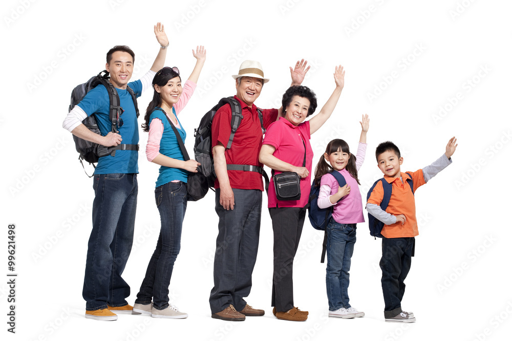 Big family travelling together
