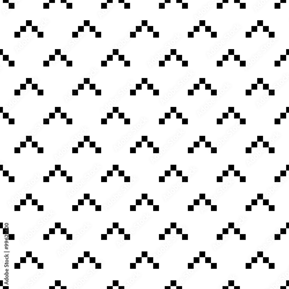 Pixel art check mark tribal ethnic vector seamless pattern. Geometric squares background. Pixel art check mark tribal ethnic vector seamless pattern. Geometric squares background.
