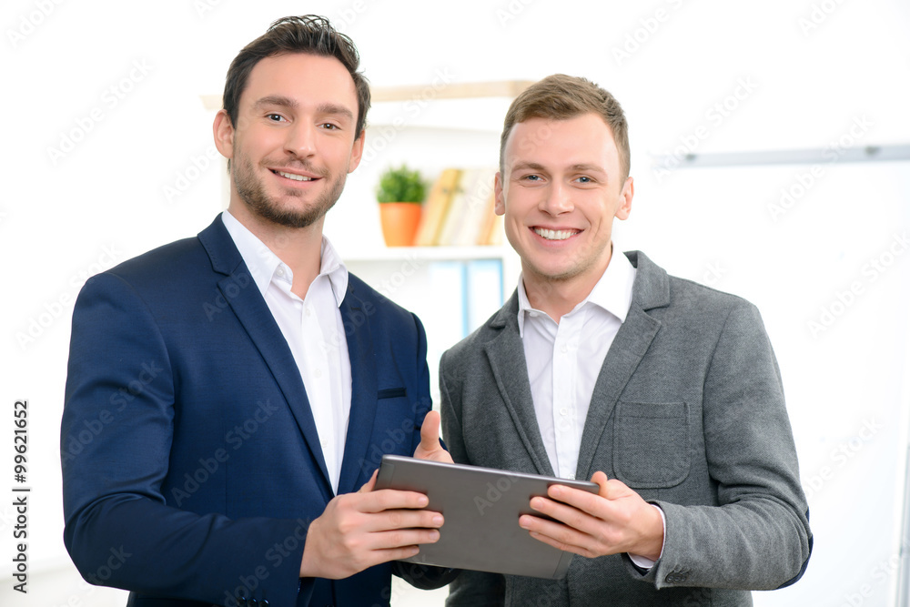 Busy colleagues working on the project 