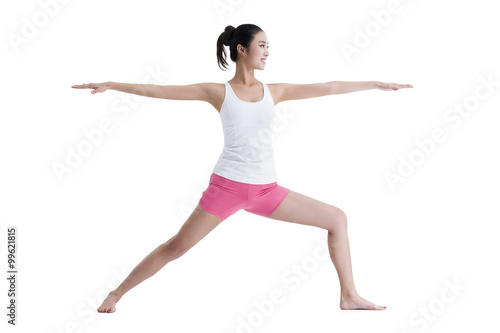 Young woman practicing yoga