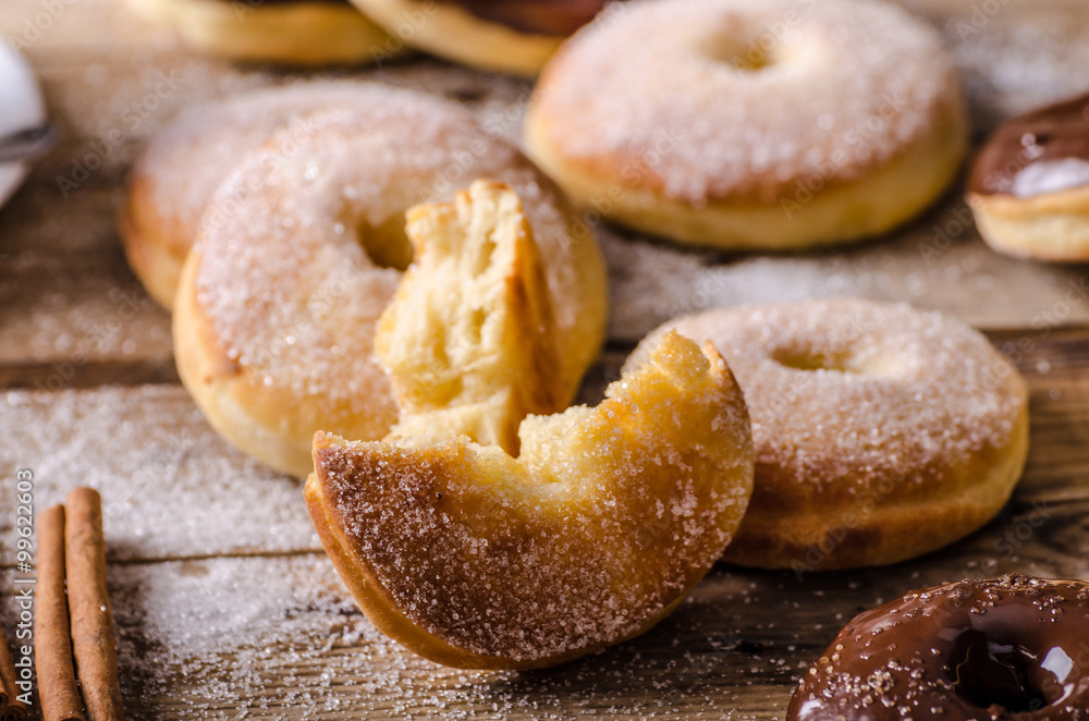 Old style donuts rustic style