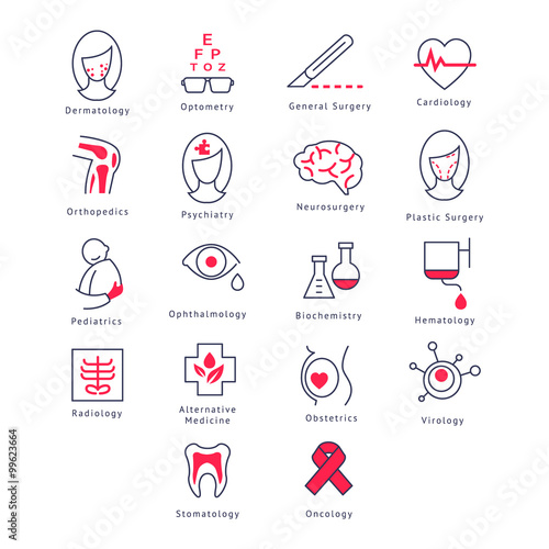 Medicine Kinds. Vector Illustration Set