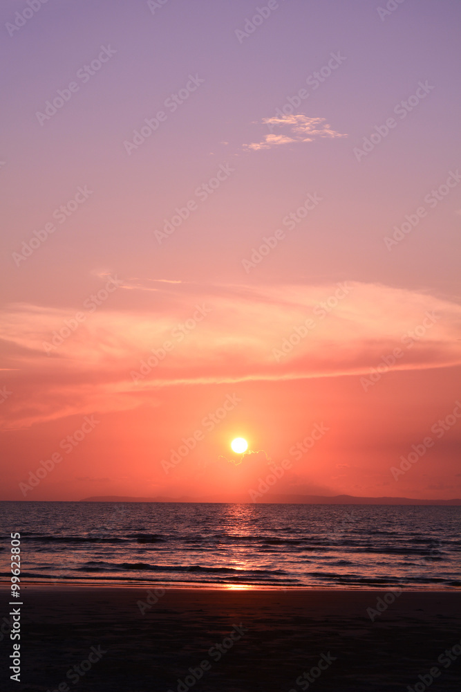clouds on sky in the evening. Sky background.Beautiful sunset above the sea