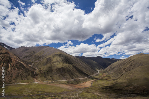 Mountains and sky in Tibet, China