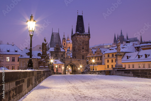 Charles bridge early in the morning 