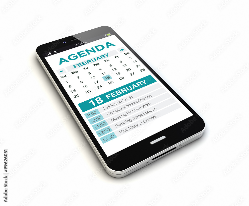 smartphone organizer render