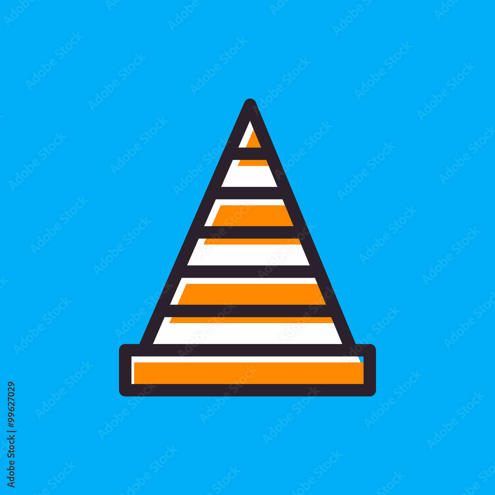 traffic cone icon.vector illustration. traffic cone icon.vector illustration.