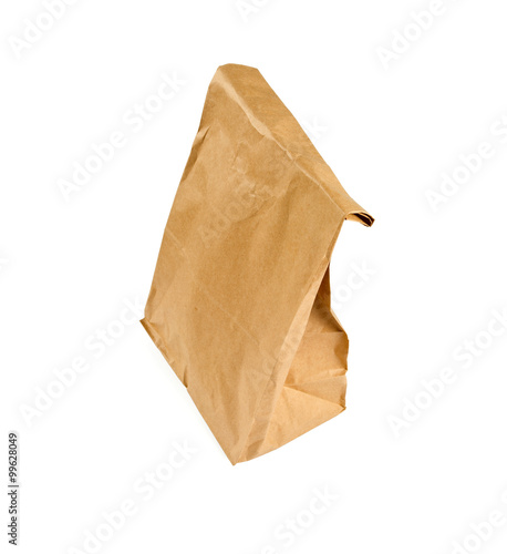 paper bag isolated on white