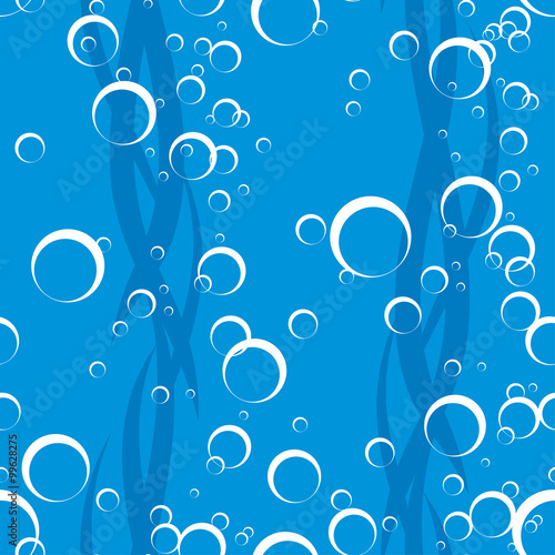 Air bubbles in water seamless pattern