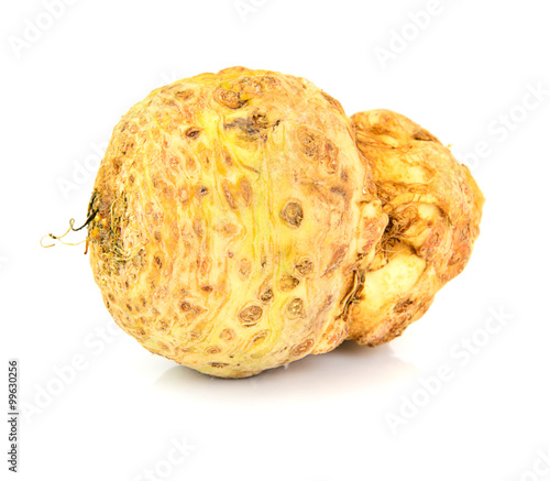 Celery Root Isolated on White Background
