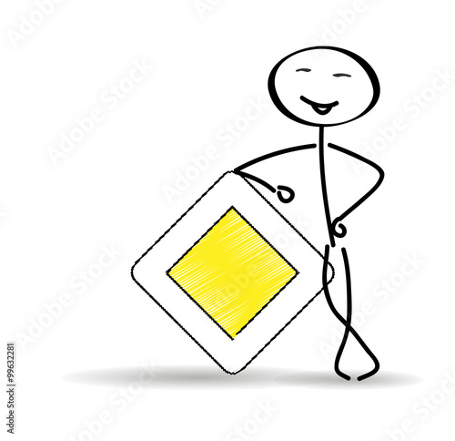 Strichmännchen / Vekehrschild / Vektor