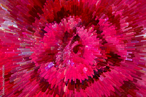Cuadro en lienzo Colorful extrude abstract background