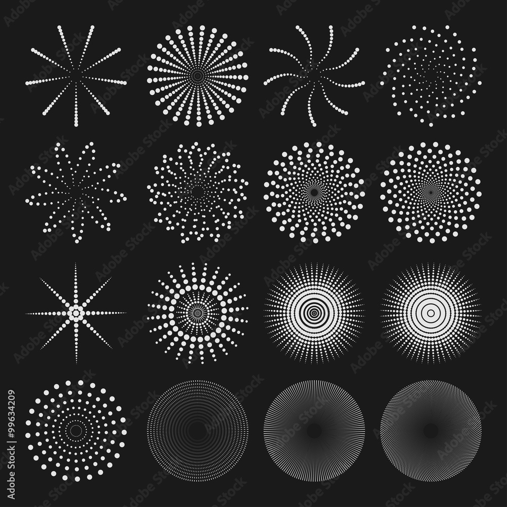 Dot shapes, vector set Dot shapes, vector set