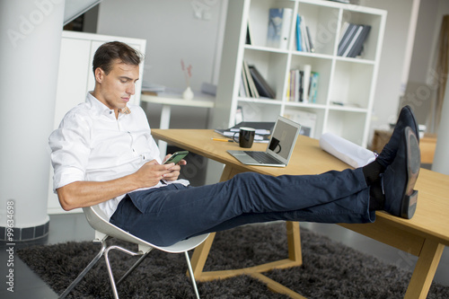 Businessman relaxing in the office