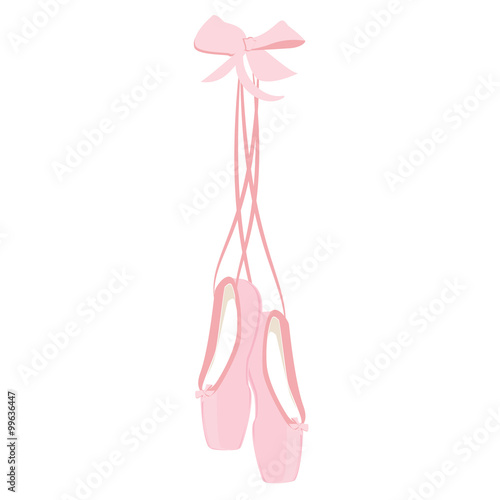 Pink ballet pointe
