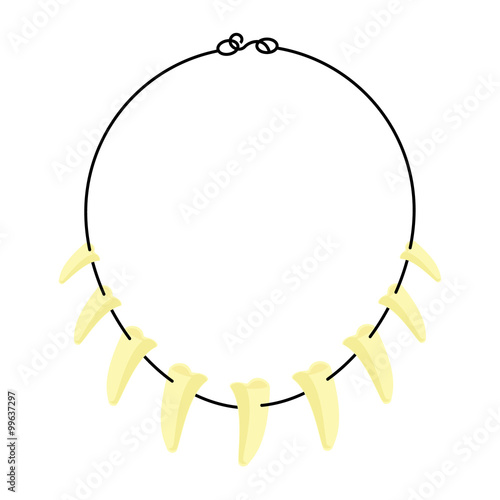 Tusk necklace vector