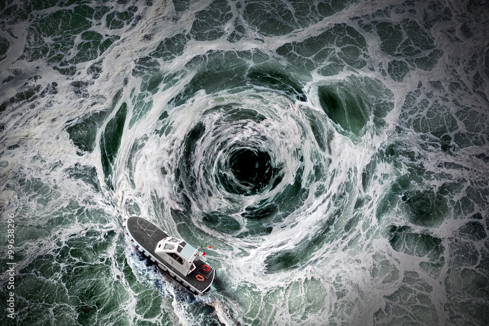 The horrible whirlpool - obrazy, fototapety, plakaty 