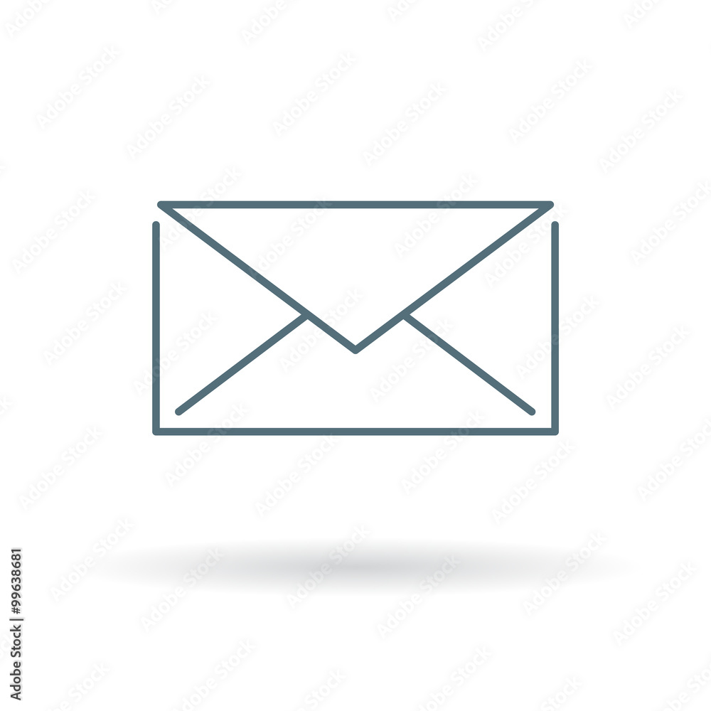 Email icon. Mail envelope sign. Email message symbol. Thin line icon on white background. Vector illustration. Email icon. Mail envelope sign. Email message symbol. Thin line icon on white background. Vector illustration.