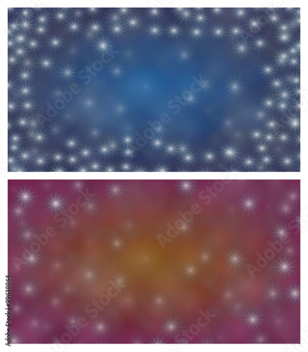 Space illustration of a blue background