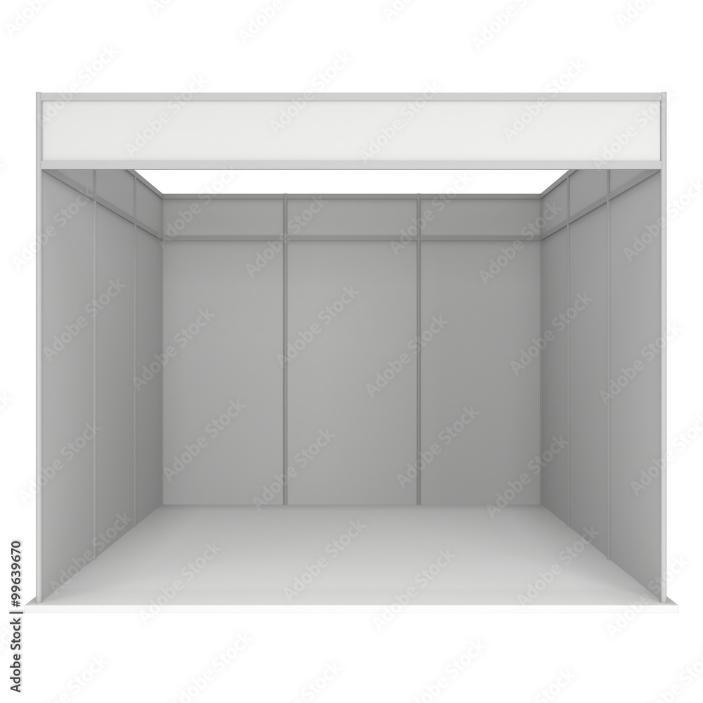 Fototapeta premium Trade Show Booth Box. 3D White and Blank.