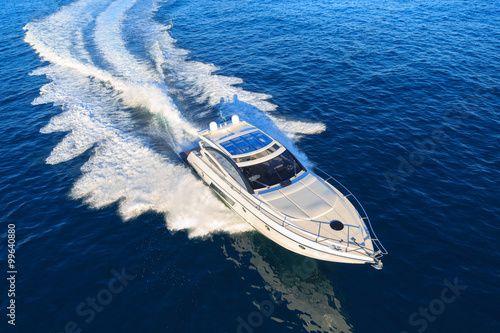 luxury motoryacht in  navigation © Andrea