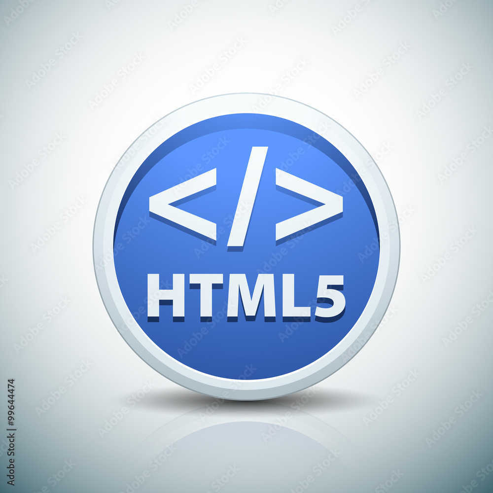 HTML5 button sign HTML5 button sign
