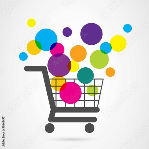 Full supermarket cart 