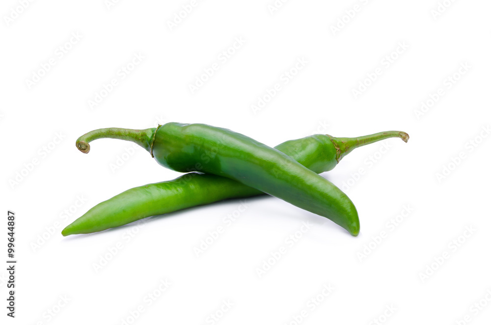 green pepper is isolated on a white background green pepper is isolated on a white background