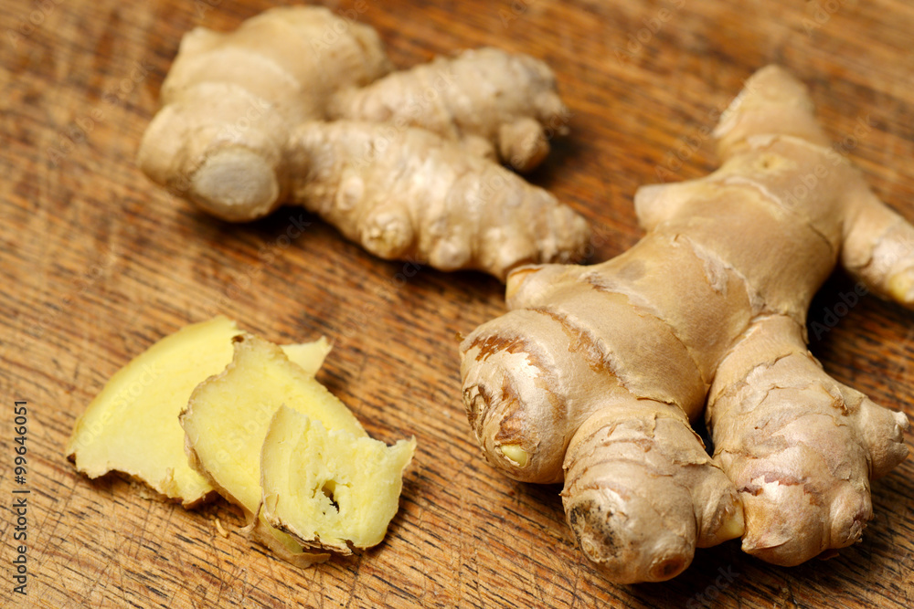 Ginger on wooden Table Ginger on wooden Table