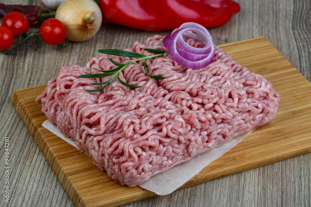 Raw minced pork meat Raw minced pork meat